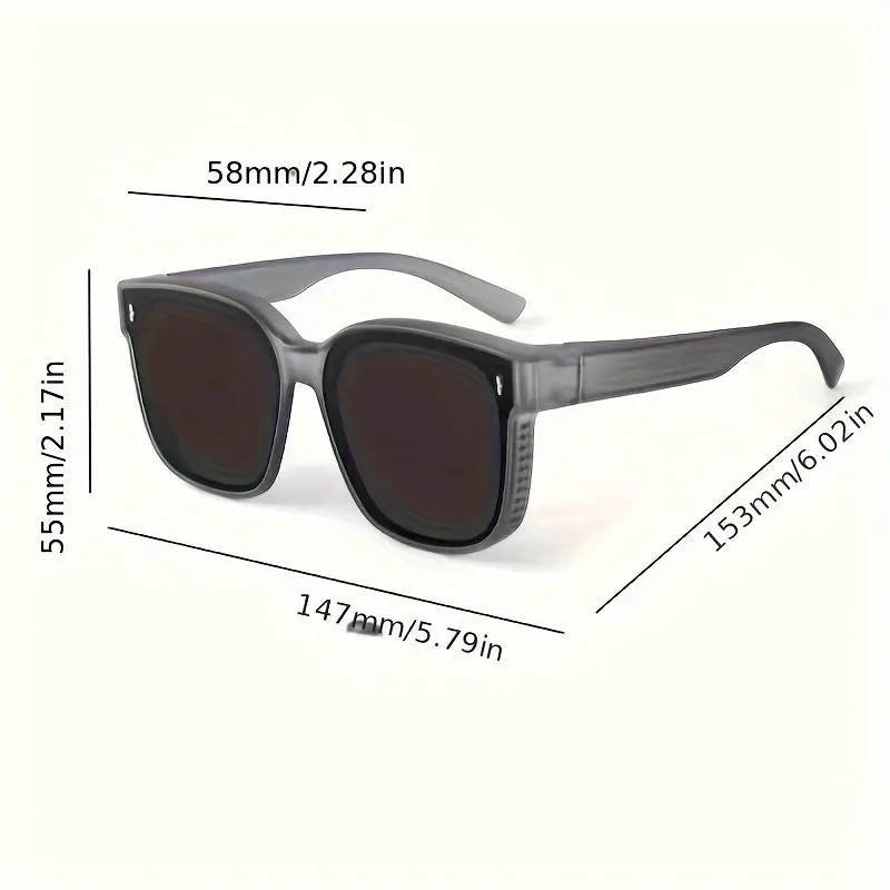 Polarisierte, blendfreie Modebrille für Damen und Herren. Modische Passform über Brille zum Fahren, Strand und Reisen – Detail 6