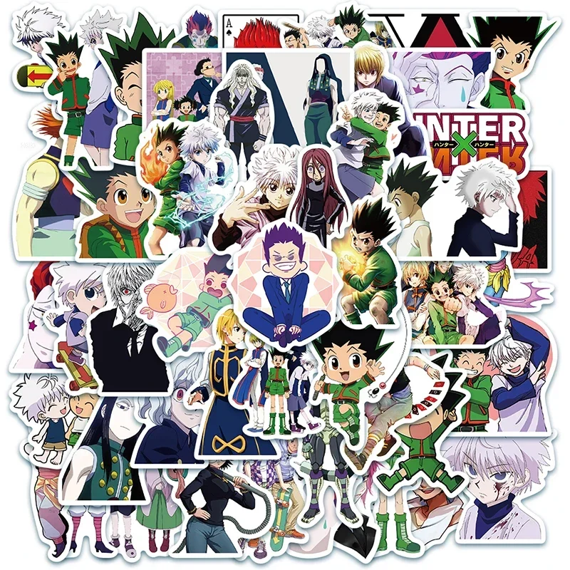 50pcs Hunter X Hunter Stickers Pack Cartoon Character Decoration Laptop Skin Waterproof Phone Case Cute Anime Stickers Kids Toys