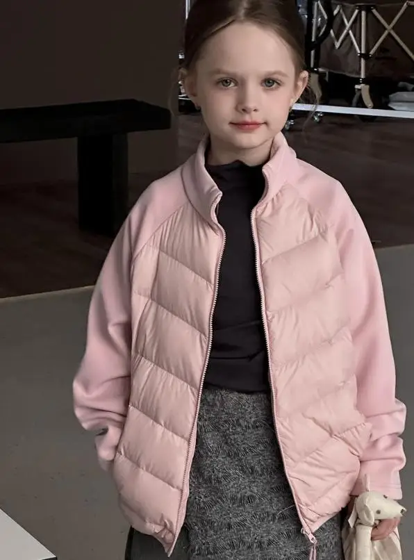 

Boys Girls New Year Pink Black 90% White Duck Down Content Coat Kids Windproof Jacket Children Christmas Photography Clothing