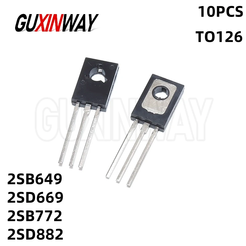 10PCS 2SB649 2SD669 TO-126 2SB772 2SD882 2SD669A D669 B649 B772 D882 TO126