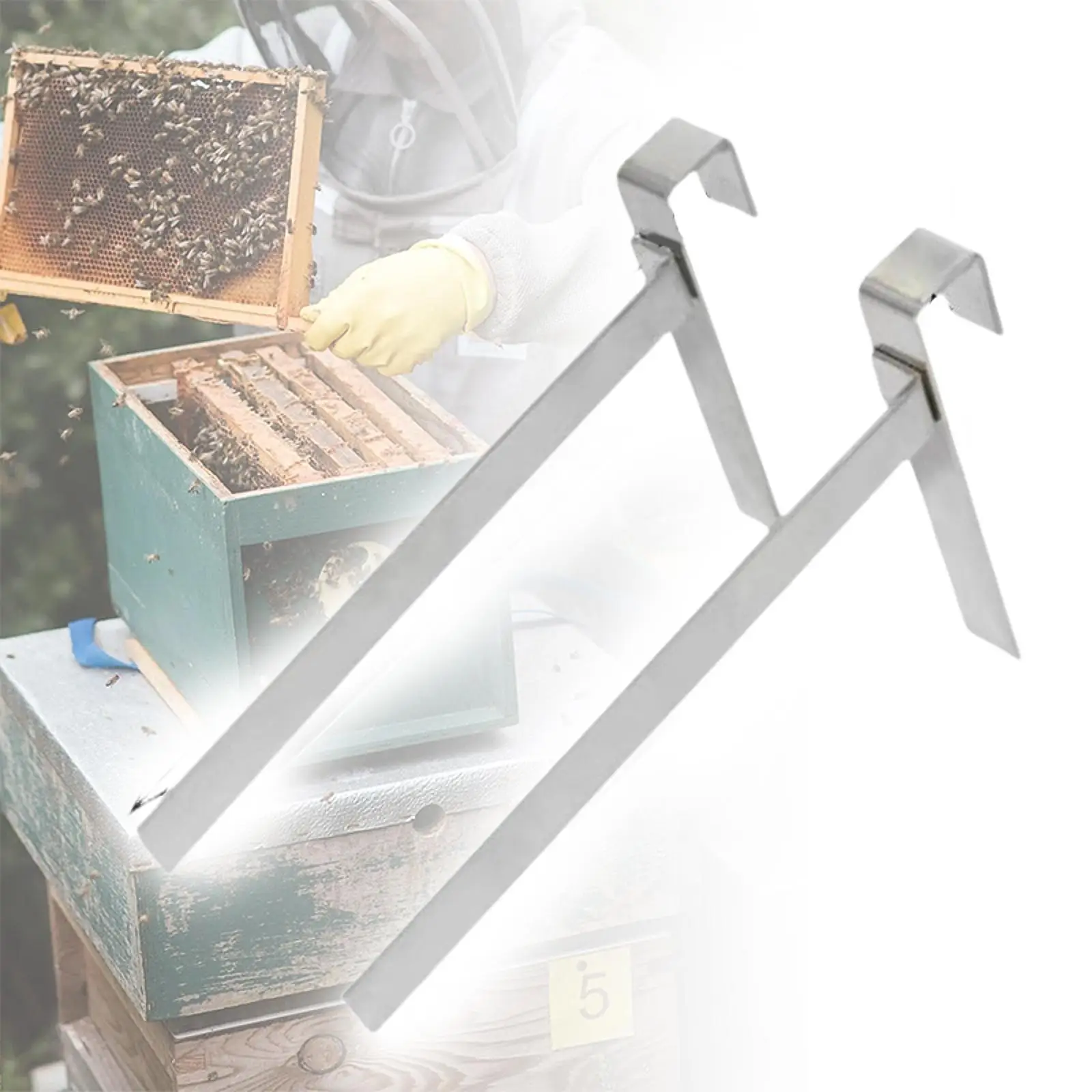 2x for Honey Harvesting Inspection Easy to Install Outdoor Accessories Beehive Frame Holder Beehive Frame Perch Bee Hive Stand