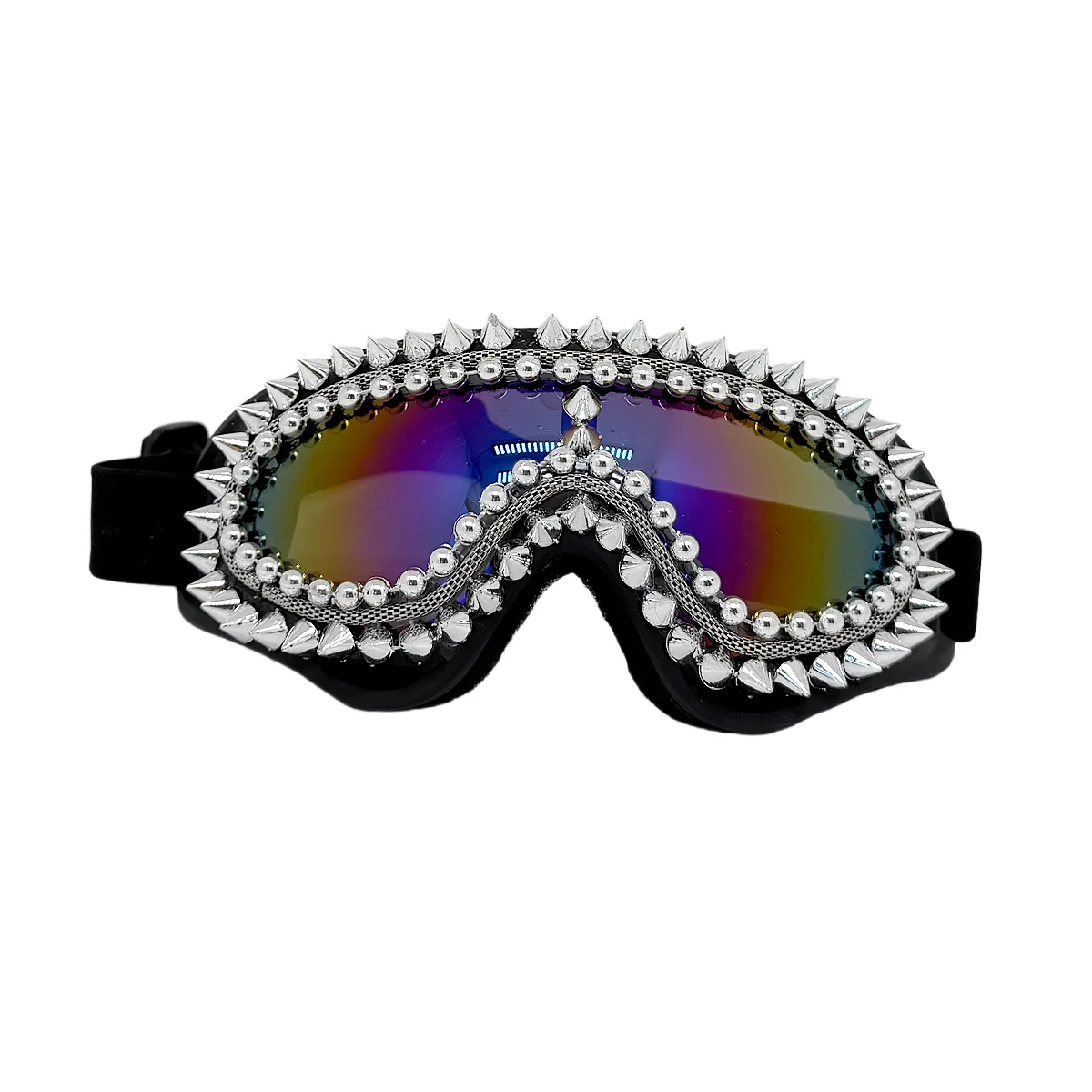 Gothic Punk Rivet Goggles Sunglasses for Men and Women Trendy Cool Party Sun Glasses Motorcycle Riding Windproof Google Shades