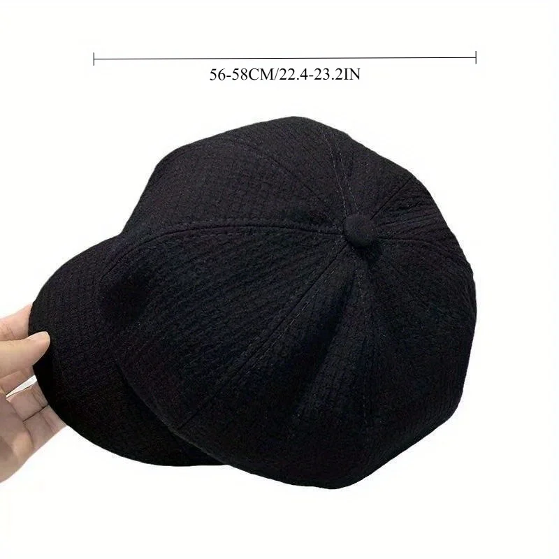 Korean Fashion Beret British Style Octagon Newsboy Cap Vintage Painter Caps Women Autumn Winter Daily Outfit