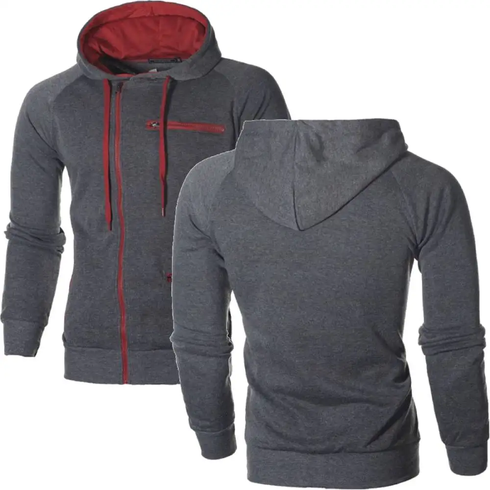 

Fashion Hoodie Men Sweatshirt Pullover For Male Hoody Men's Solid Color Casual Jacquard Sweater Fleece Cardigan Hooded Coat