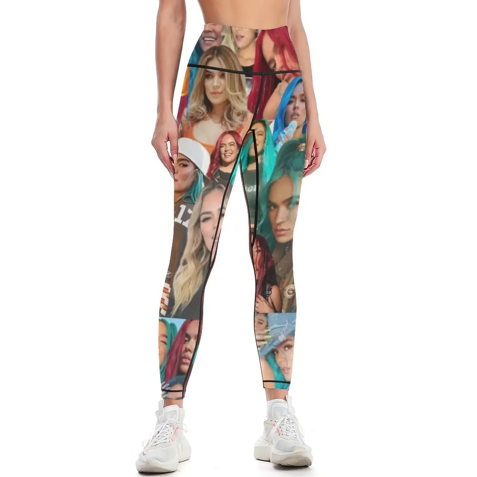 

Karol G collage Leggings Women's sportswear Female legging pants gym sportswear woman gym's clothing Womens Leggings