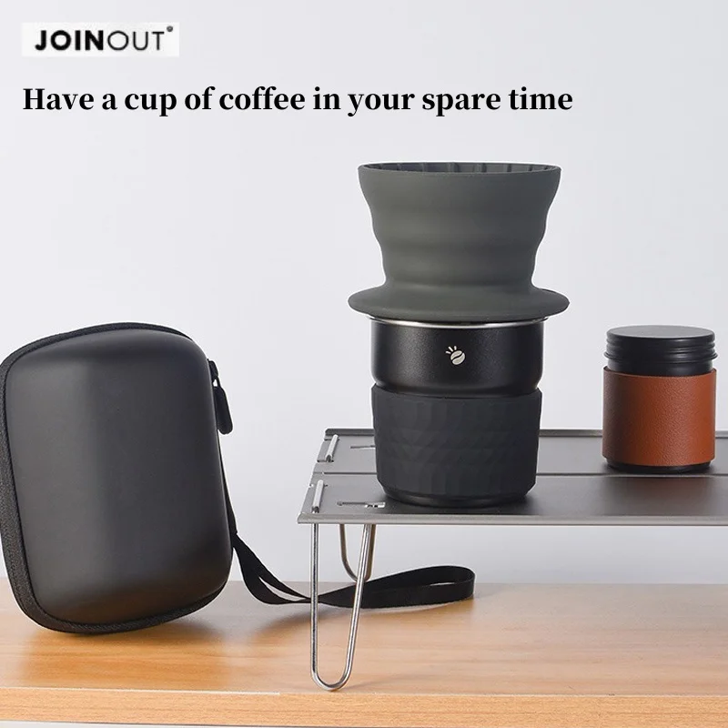 

JOINOUT Travel Hand-Made Coffee Set Outdoor Car Camping Portable Cake Cup Silicone Filter Cup Entry Combination Gift Gift