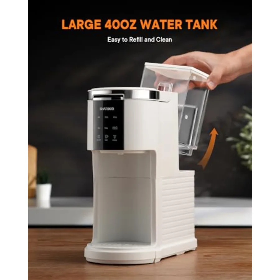 Cafetera de una sola porción 3 en 1 para uso doméstico y de oficina: compatible con café molido y tés KCups Tamaños de preparación ajustables