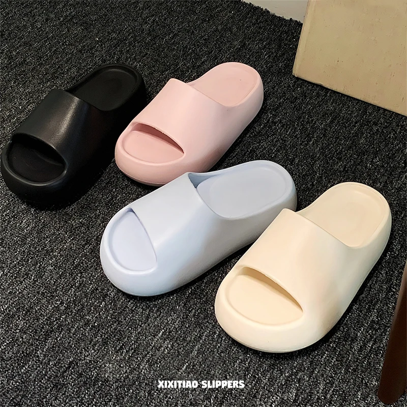 XIXITIAO  EVA Platform Slippers for Women Summer Comfortable Non-slip Versatile Indoor Outdoor Solid Color Simple Beach Sandals image 5