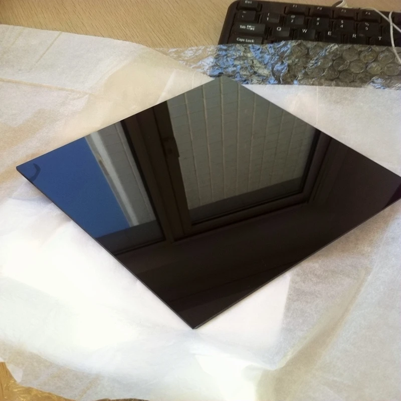 Square Size 220x220x3mm Black 254nm UV Ultraviolet Band Filter Glass ZWB3