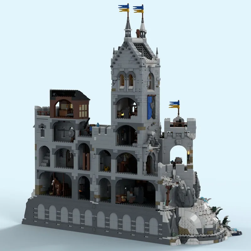 MOUNTAIN FORTRESS(BASE UPGRADE)CASTLE Assembly Moc Building Block Models for Children, Educational Toys, Gift, Desktop Ornaments - Image 6