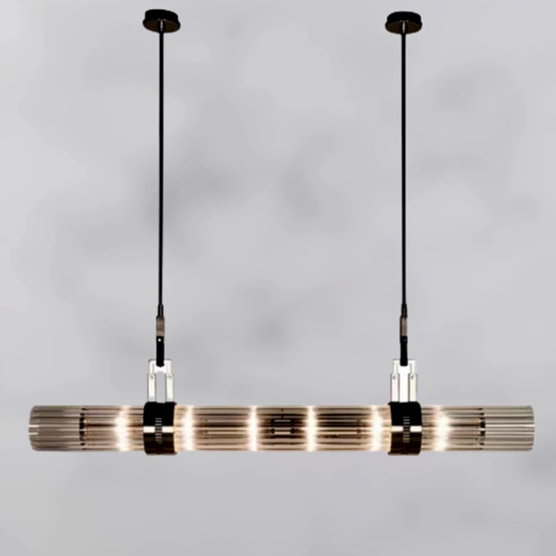 

Nordic Light Luxury Transparent Glass Pendant Light Modern Design Creative Restaurant Hanging Lamp Hotel Model Room Lighting