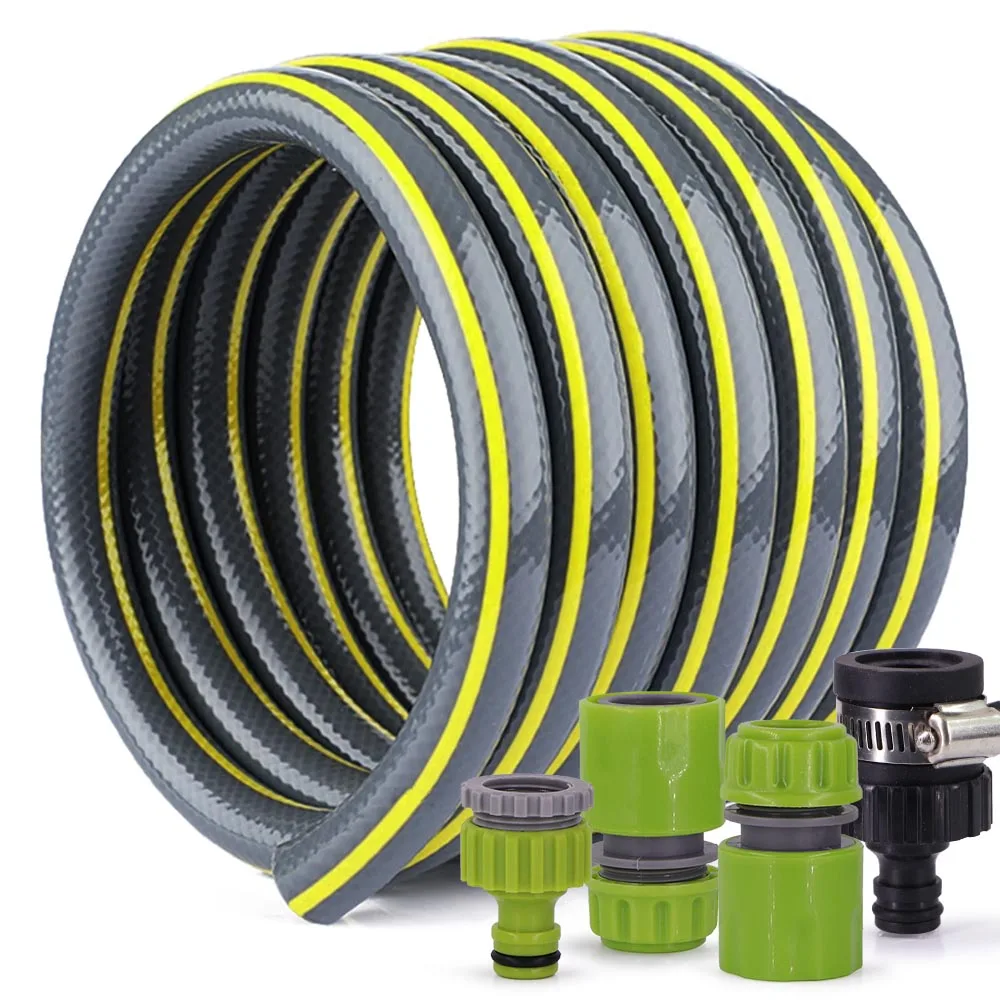 

1/2" Anti-UV PVC Water Hose Irrigation Flexible Pipe Taps Quick Connector Car Wash Garden Lawn Courtyard Plants Flower Watering