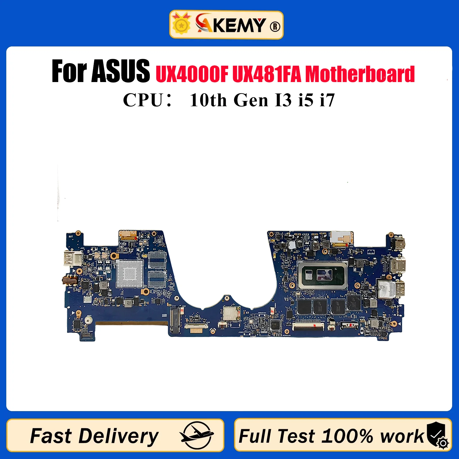 

UX481FA Материнская плата для ноутбука ASUS ZenBook Duo UX481F UX4000F UX481FL Материнская плата 10-го поколения I3 i5 i7 tests ОК быстрая доставка stk