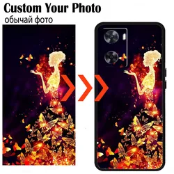 Custom Personalized Imagen Case For Oppo A57S A57 4G A57E DIY Photo Phone Cover For Oppo A77S A77 5G Cases Black Silicone Fundas