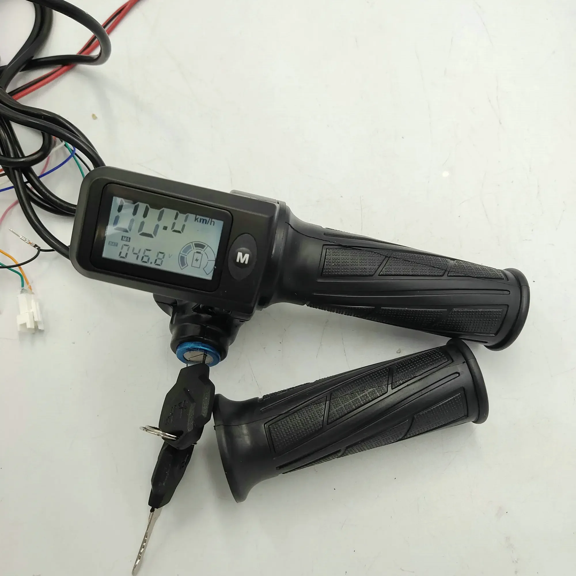 

36v48v60v Electric Bike Scooter Tricycle MTB Twist Throttle Rolling Handlebar+Lock/Key/ CRUISE SWITCH+Speed Display Instrument