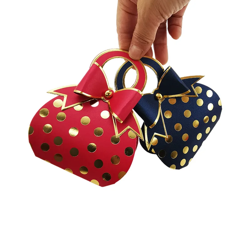 20/30/50PCS Polka Dot Bogen Candy Box Verpackung Hochzeit Braut Kind Geschenk Für Gast Baby Dusche geburtstag Party Gefälligkeiten Dekor Liefert – Detail 4