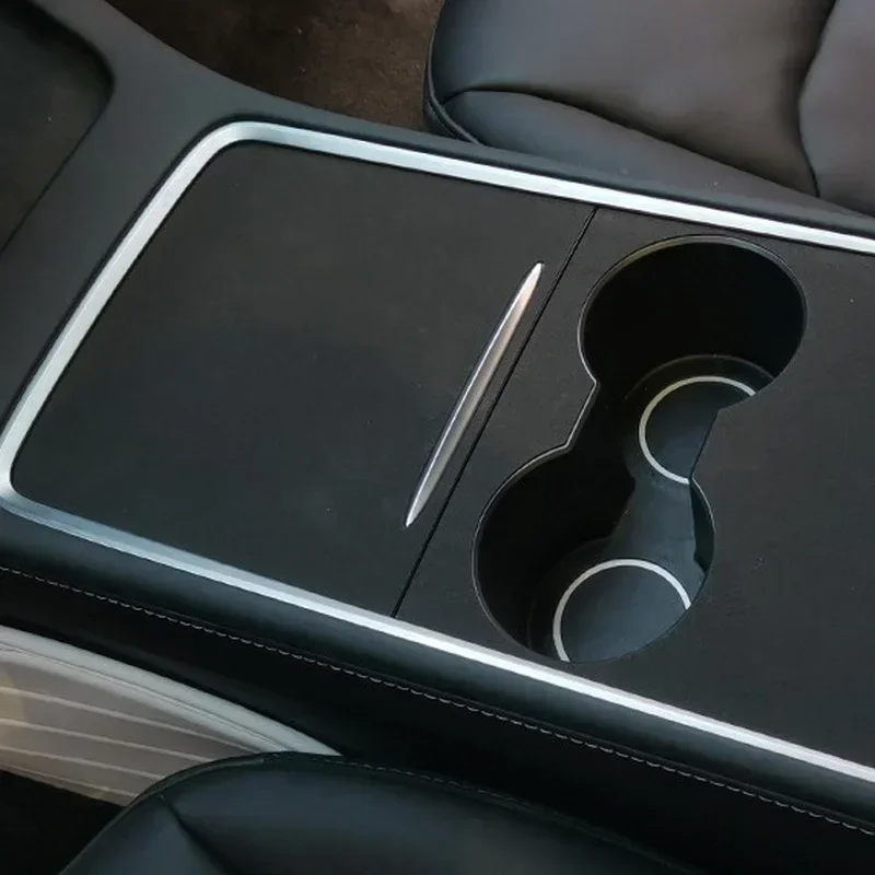 غطاء وحدة التحكم المركزية من جلد الغزال لـ Tesla ، التحكم المركزي ، لوحة التفاف ، ملصقا ، حامي الفيلم ، اكسسوارات السيارات ، نموذج 3 ، Y ، 2023