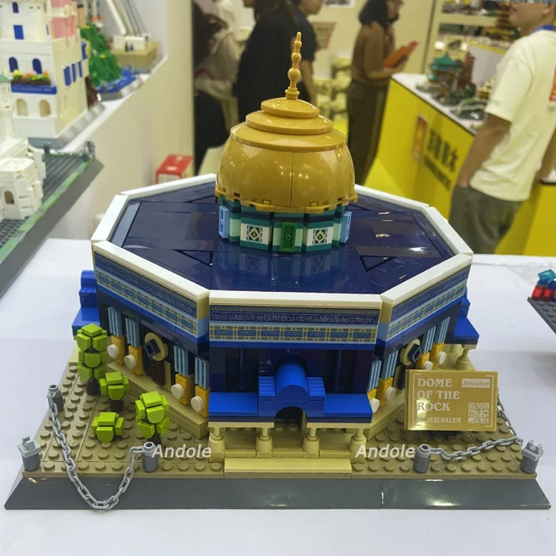 

MOC Street View The Dome of The Rock Building Blocks City World Famous Architecture Model Bricks Toys For Boy Birthday Gift