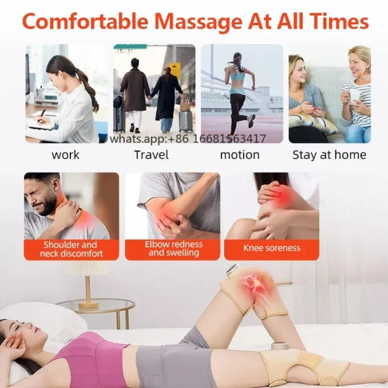 Knee Massager With 3 Levels Of Vibration Intensity And Constant Temperature Hot Compress Knee Massager Protection