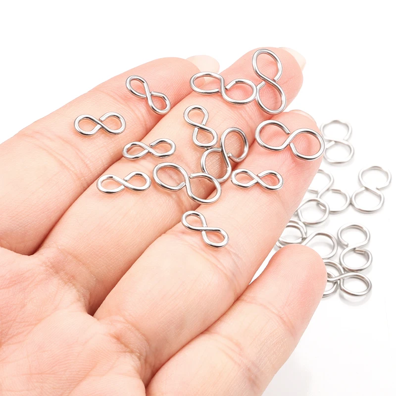 20/50Pcs Stainless Steel DIY Necklace Bracelet Clasp Hooks End Clasp Connector for Jewelry Making Supplies Parts Wholesale