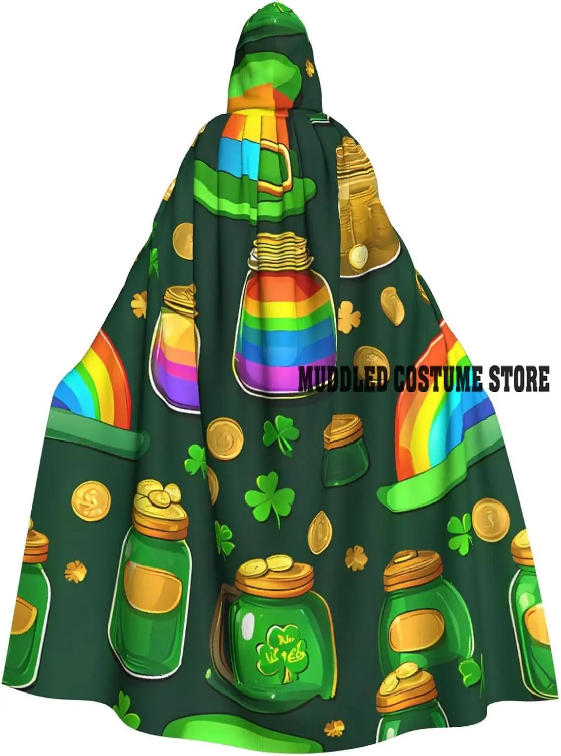 

Накидка Lucky Festival для Хэллоуина для взрослых, черный плащ с капюшоном, костюмный плащ для женщин и мужчин, аксессуар для накидки на Хэллоуин