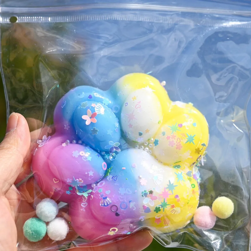 Huge Kawaii Cat Paw Sticky Mochi Squishy Toy Squeeze Soft Realistic Jelly Glitter Cat Claw Stress Relief Toys Unique Kids Gifts