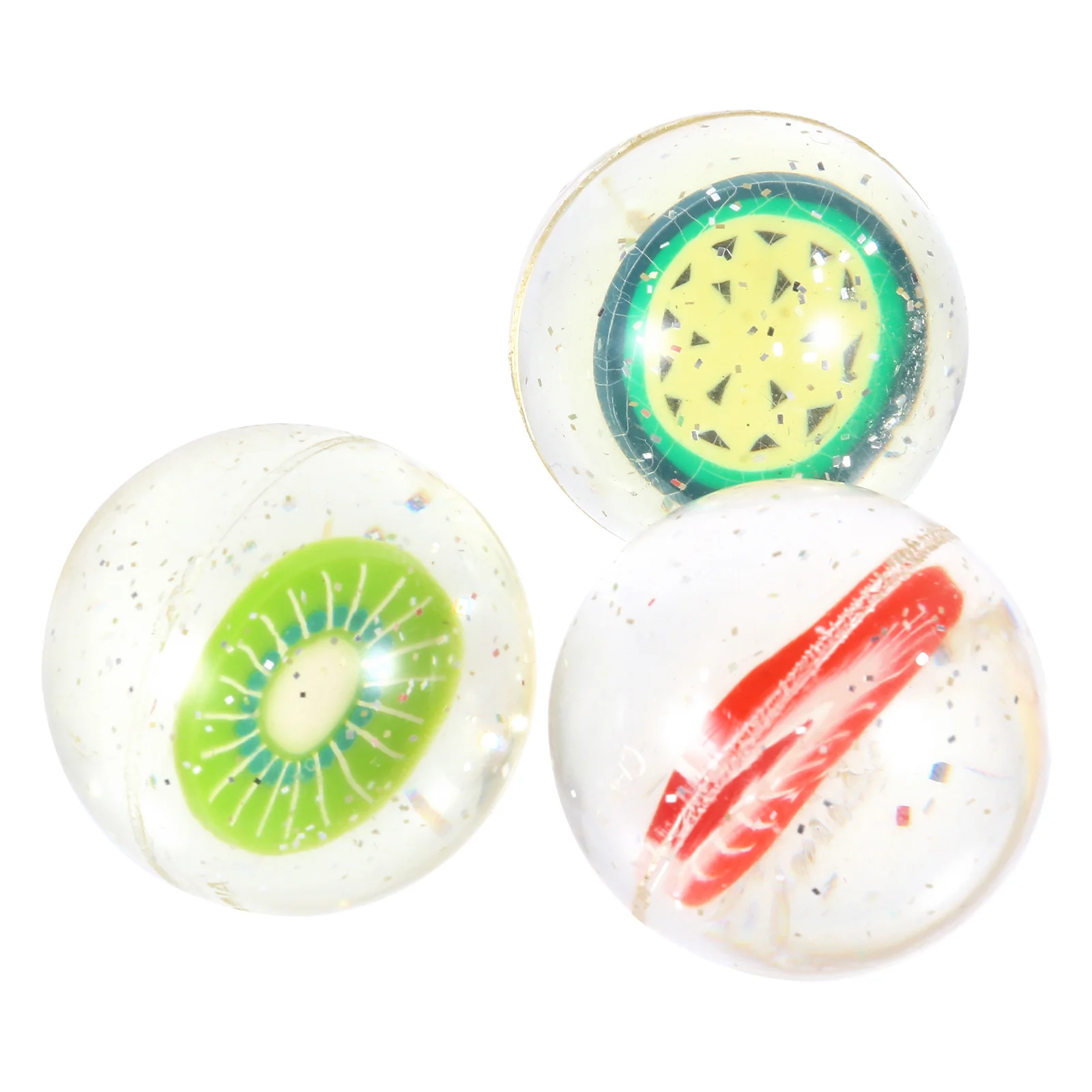 3 قطعة كرات ترتد نمط فاكهي كرات نطاطة للأطفال اللعب حفلة لصالح التعليمية متعة القفز الكرة فاكهي كرة قفز