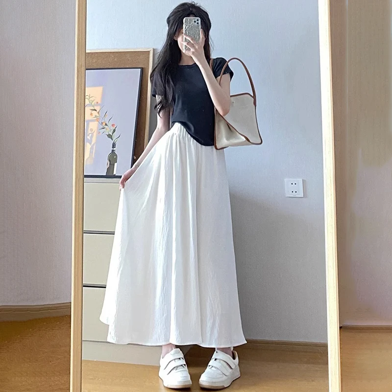 

CASUMANL Brand 2024 New White Casual Pants Women High Waist A-line Mujer Trousers Baggy Casual Korean Summer Females Clothes