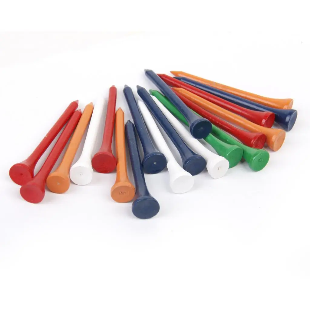 300Piece Lots Professional Wood Wooden Golf Tees Bulk 69MM Long Mixed Color