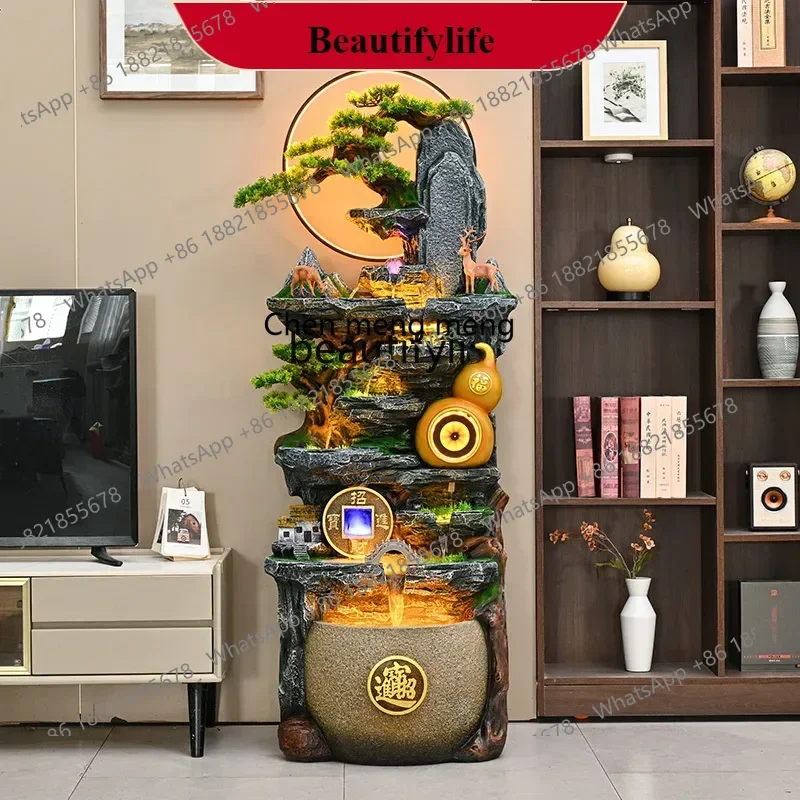 G153 Ornament circulating water landing feng shui wheel store lucky living room decoration rockery water feature housewarming op