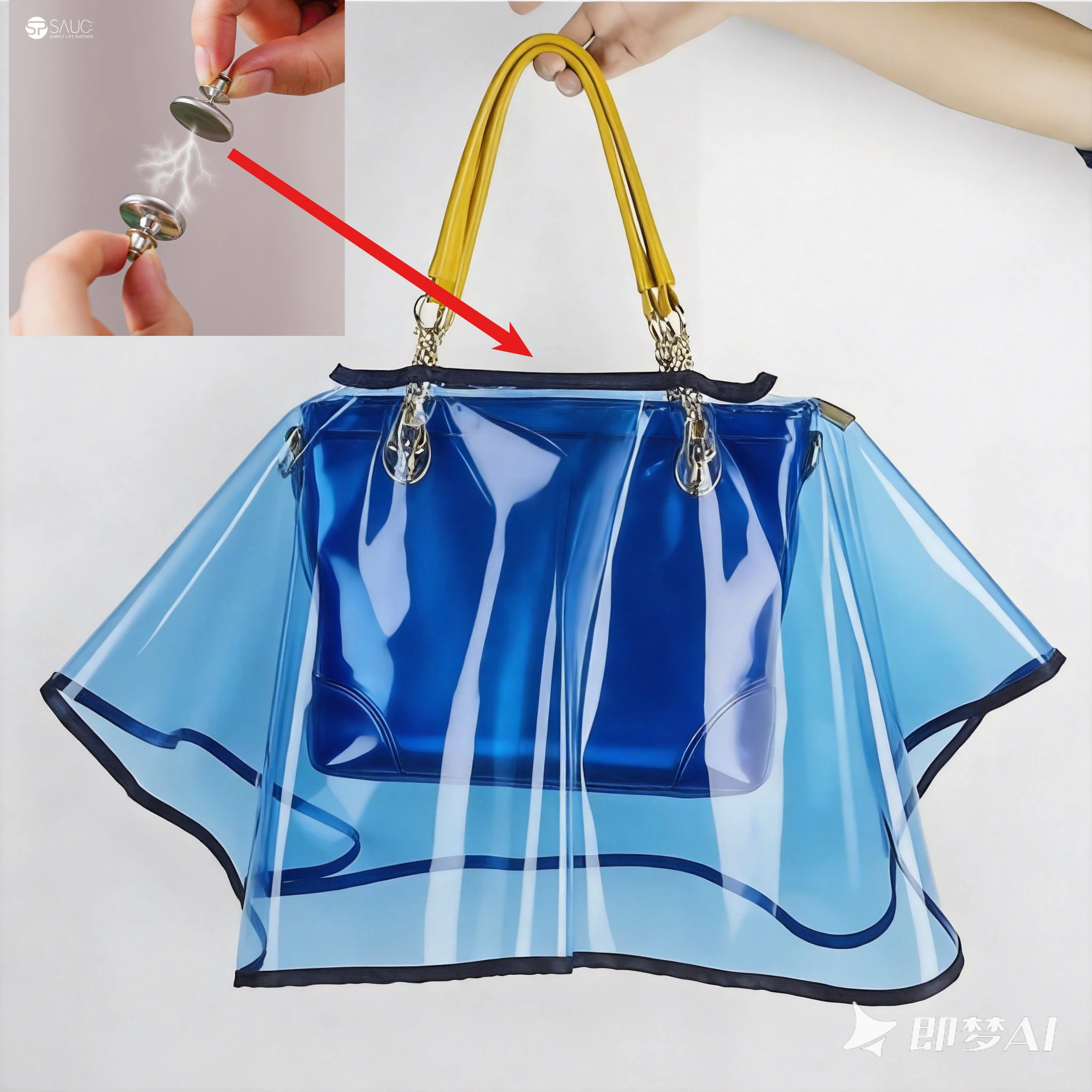 With Magnet Magnetic Buckle, Luggage Protective Cover TPu Plastic Waterproof and Dustproof, Advanced Luxury Brand Bag Protection