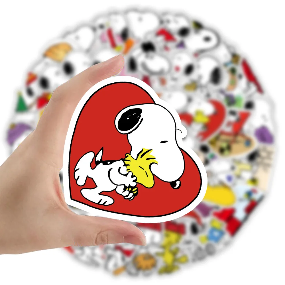 100 Stück Cartoon Animation Snoopy Aufkleber Dekoration DIY Handy Notizbuch Koffer Laptop Kühlschrank Graffiti Cartoon Sticker