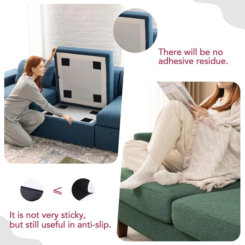 

ABGE-4.3 Inchx20 Feet Duty Strips For Couch Cushions, Hook & Loop Tape With Adhesive, Keep Couch Cushions From Sliding