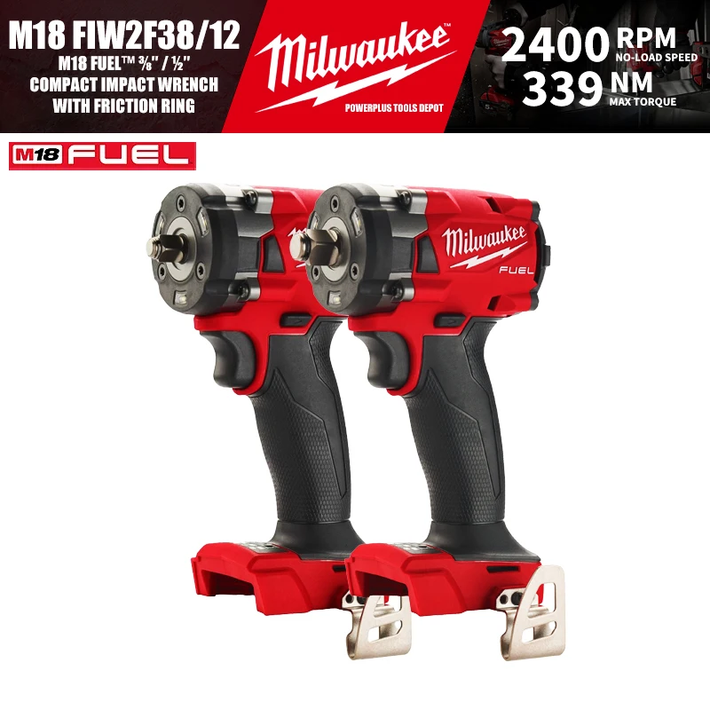 Milwaukee M18 FIW2F12/M18 FIW2F38 M18 FUEL™ ½″/⅜″ Compact Impact Wrench With Friction Ring 18V Power Tools 339NM