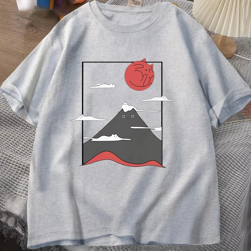 

Funny Cat Graphic T Shirts Cat Graphic Printed Tee Short Sleeve Tees Men Women Harajuku Hight Qualty Clothes