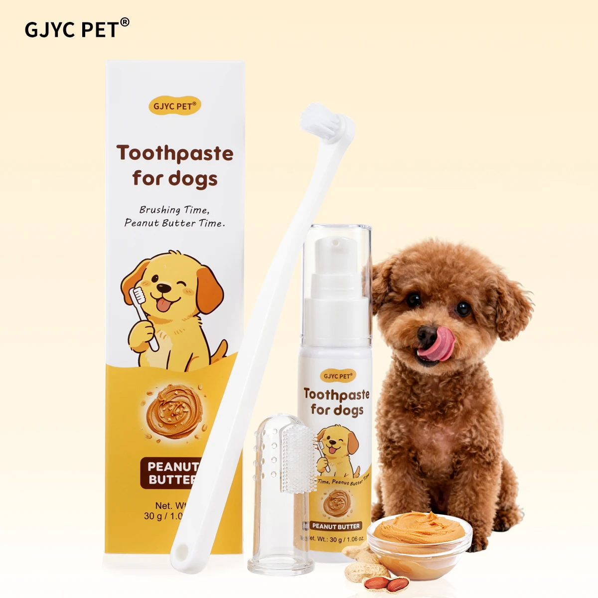 Peanut Butter Dog Toothpaste Kit