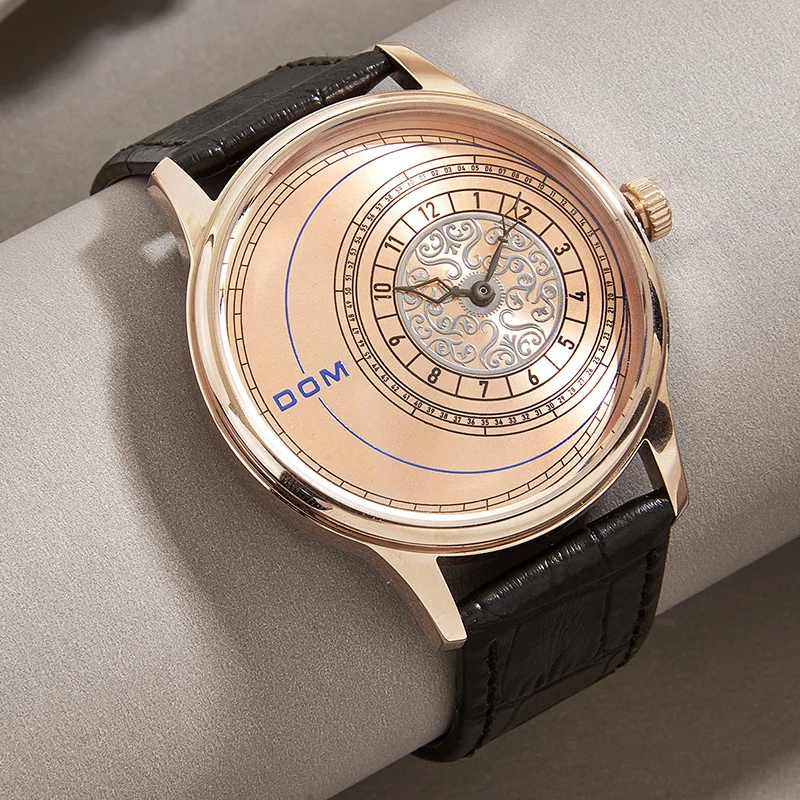 

DOM New Trend personality fashion simple men's watch luxury leather waterproof business watch M-1582