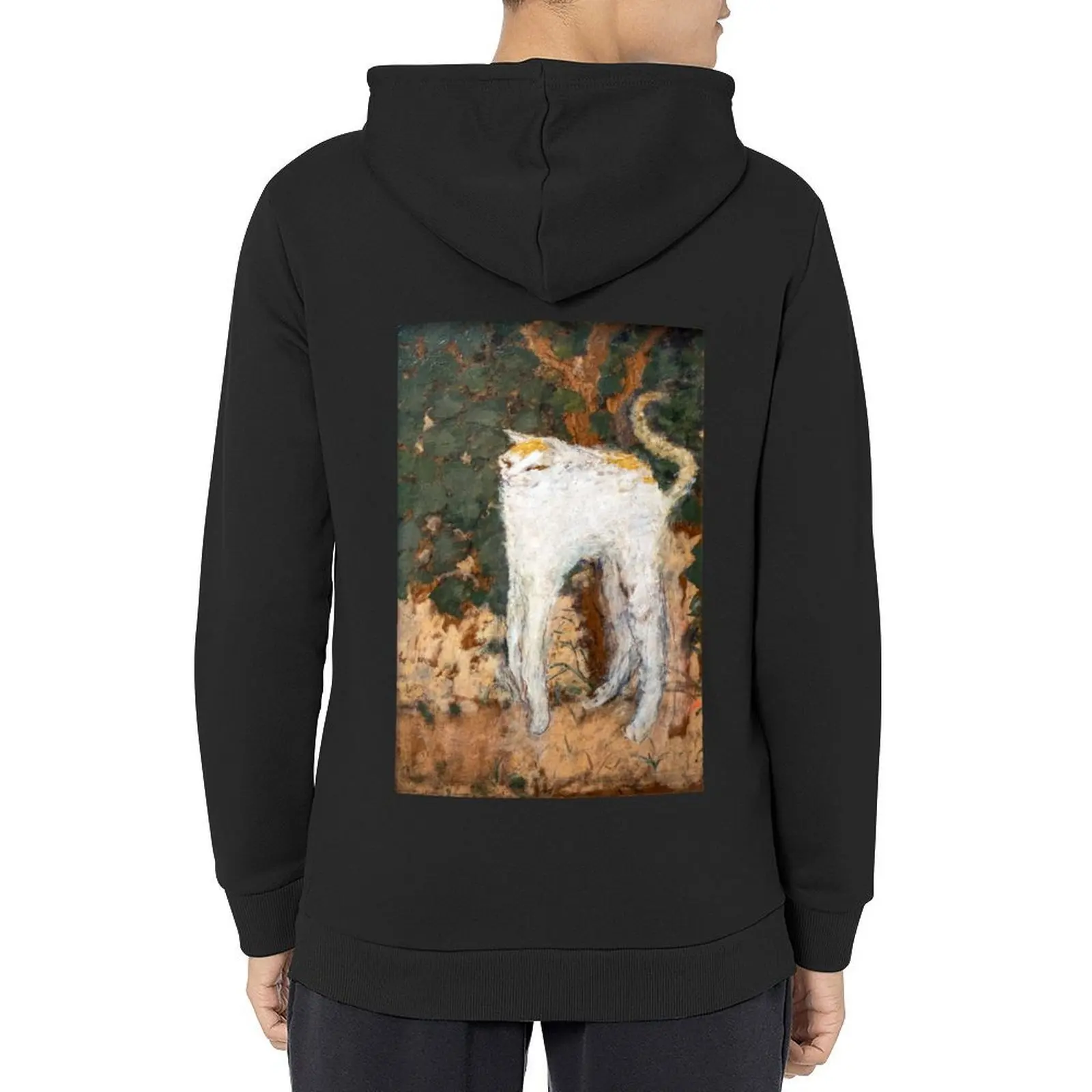 

Pierre Bonnard - The White Cat / Le Chat Blanc Hoodie autumn korean autumn clothes blouse clothes for men hoodie oversize