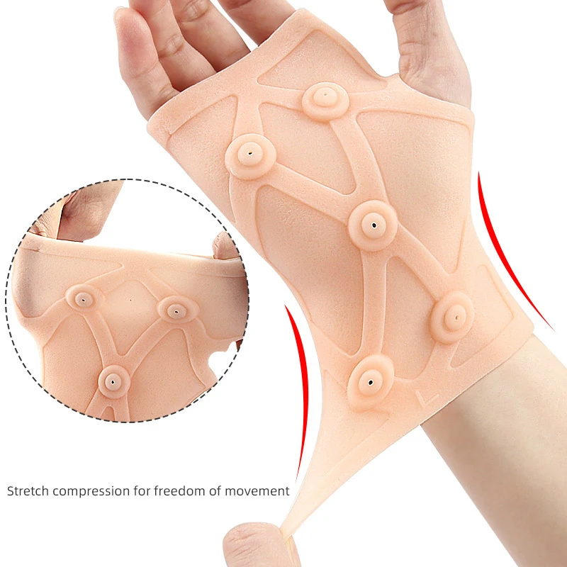 Glove Silicone Gel Glove Protector for Carpal Tunnel Hand Tendonitis Pain Relief Glove Magnetic Therapy Wrist Hand Thumb Support