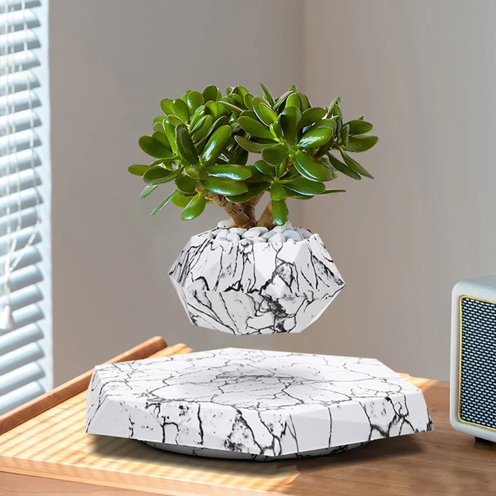 Potted Fashion Accessories Magnetic Suspension Plant Energy Saving Purify The Air Suitable Living Room Room Decor Four Styles