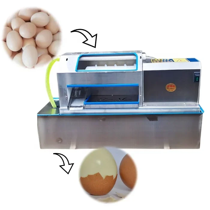 Small commercial fully automatic, egg sheller, egg peeler