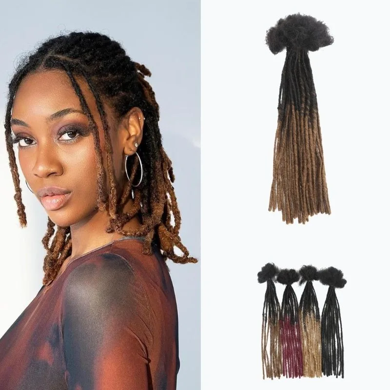 10pcs 8-18'' 버진 헤어 Dreadlock 가발 브라질 버진 헤어 대량 가짜 브레이드 0.2cm 직경 파티/결혼식에 적합