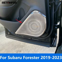 For Subaru Forester SK 2019-2021 2022 2023 Interior Door Audio Speaker Loudspeaker Cover Trim Stainless Accessories Car Styling