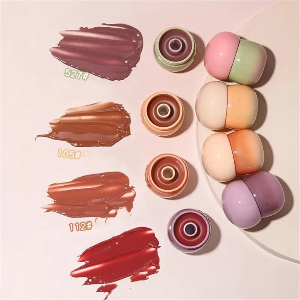 Hot Non appiccicoso sfocato budino vaso labbra colorato lucido budino bagliore balsamo per labbra liscio lucidalabbra per nutrire