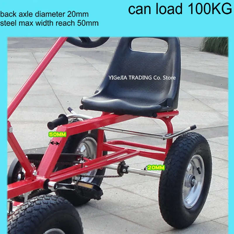 Pedal Go Kart For Teens Above 10ages, Adult Go-Kart with Hand Brake, 16inch Inflatable Wheel, Can Load 120KG