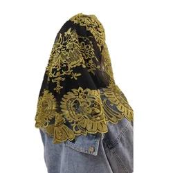 Triangular Veil Lace Chapel Shawl Women Head Covering Catholic Veil