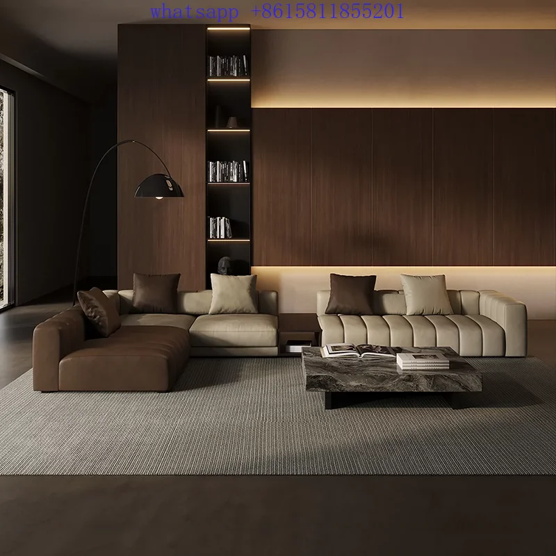 Lounge Deluxe European modular combination sofa Corner sofa comfortable nice modern furniture  prefabricated house  اريكة