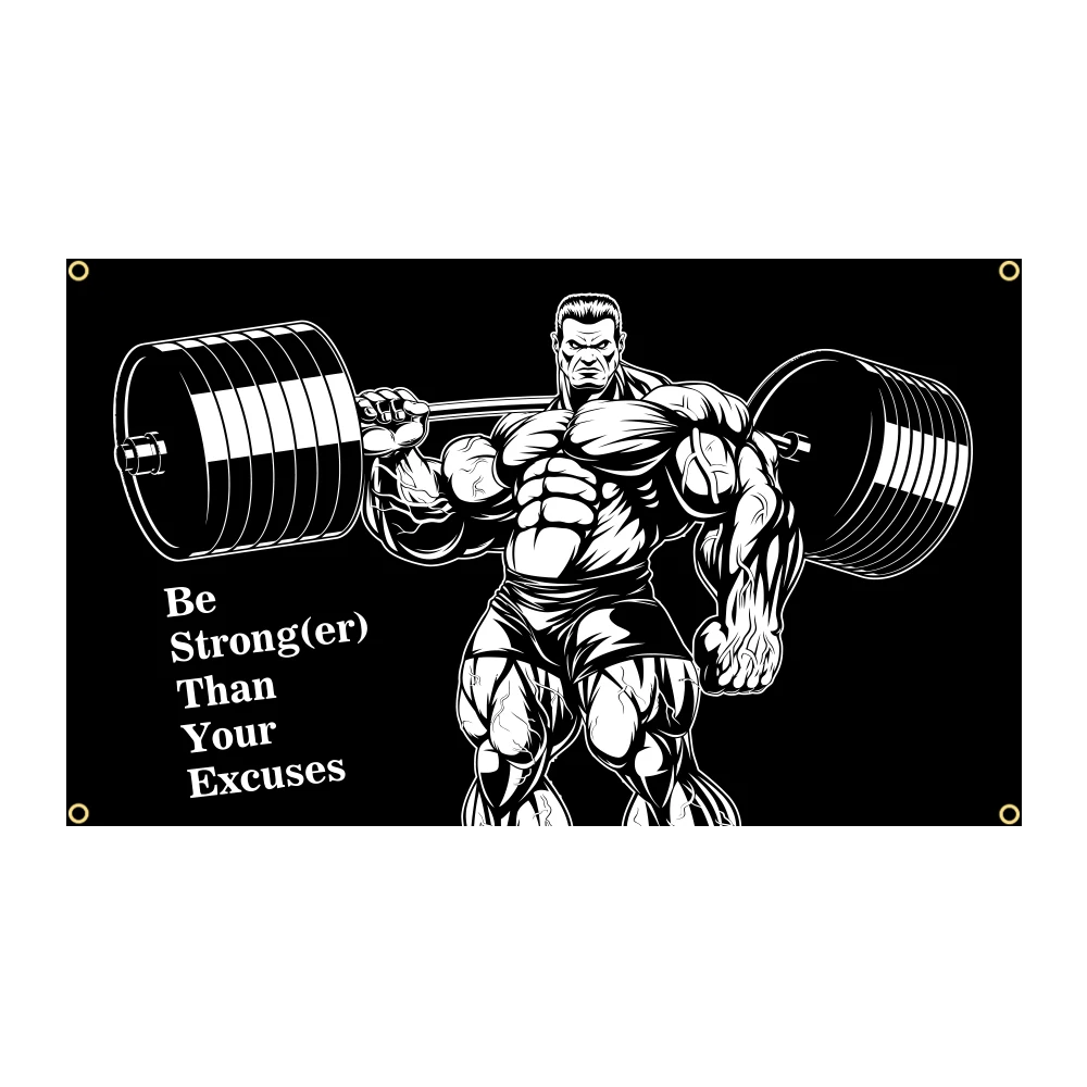 Bandera gimnasio fitness para decoración corporal y ejercicio