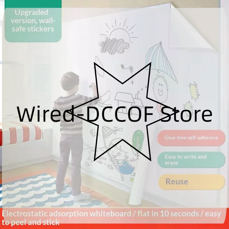 Electrostatic Whiteboard Sticker Removable Reusable Erasable PP For Teaching Graffiti Drawing Household Use