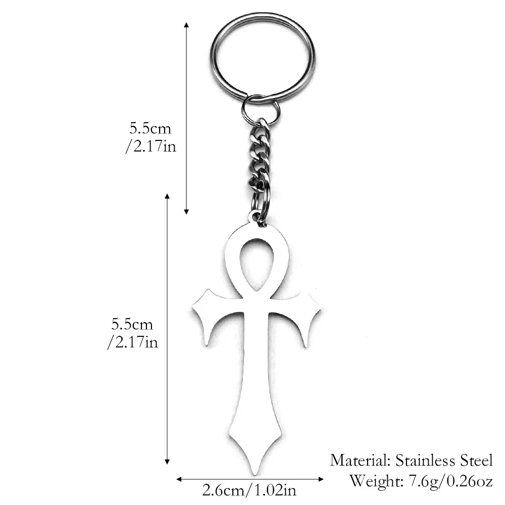 egypt keychain Ankh Cross Amulet Pendant Men Women Long Chain Choker Religion Prayer Jewelry Fashion Gifts
